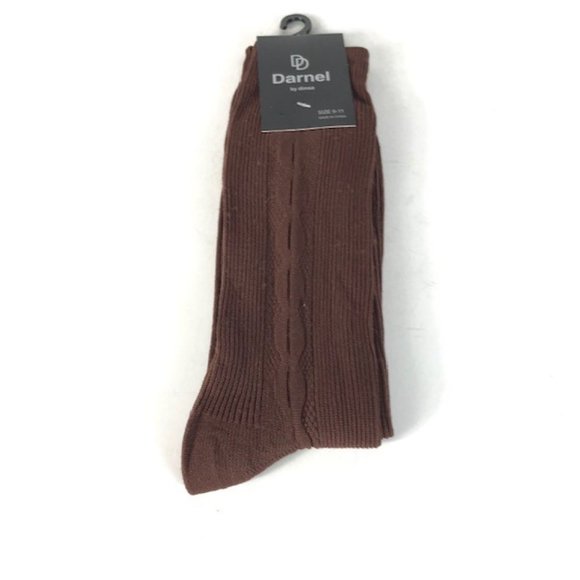 Boys Brown Dress Socks by Darnel Nylon Size 9 -11 - Picture 1 of 2